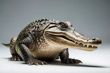 Poster grande reptil cocodrilo aislado © Jonhy