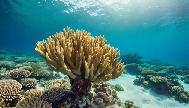 coral reef in the sea hd 8k wallpaper stock photographic image