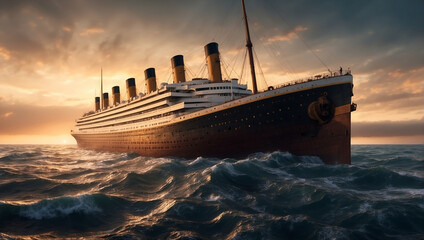 Titanic in a new look to view  - obrazy, fototapety, plakaty