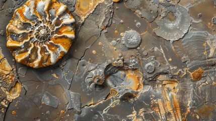 fossils shells background.