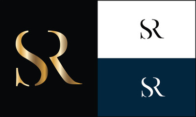 SR, RS, S, R, Abstract Letters Logo Monogram