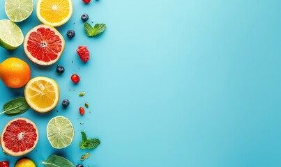 Healthy food banner, diet concept with copy space - obrazy, fototapety, plakaty