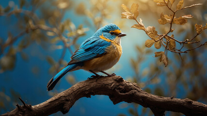 Autumn Avian Elegance: A Tranquil Portrait of Nature's Palette