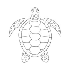 Outline Sea Turtle Clipart for Lovers of Aquatic Life and Marine Life