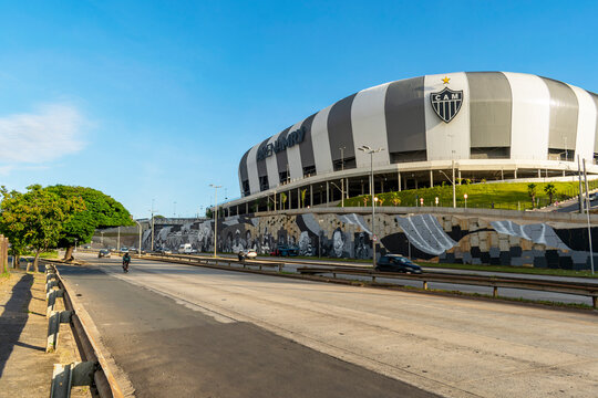 The arena belongs to Clube Atl&eacute;tico Mineiro. Arena MRV, football stadium, located in Belo Horizonte.