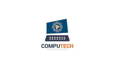 Logo of Computer with Modern Concept.