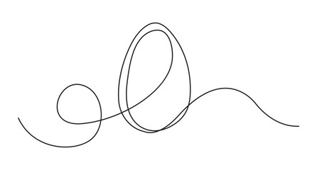 Easter egg line art vector illustration. Easter egg line art  vector style. Easter egg line drawing on white background vector illustration.