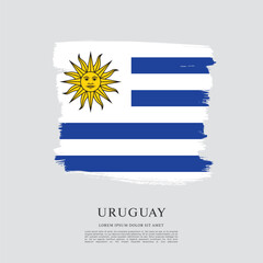 Flag of Uruguay vector illustration