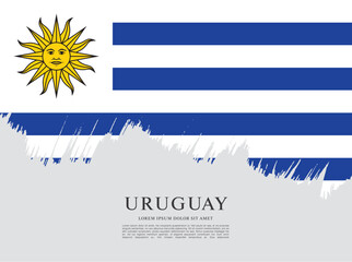 Fototapeta premium Flag of Uruguay vector illustration