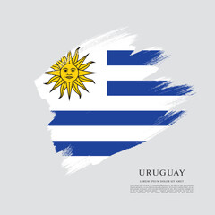 Fototapeta premium Flag of Uruguay vector illustration