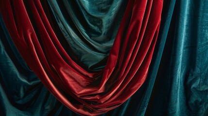 Luxurious velvet drapes the scene in a cloak of opulence, its rich texture inviting touch and exploration. A tactile indulgence for the senses. - obrazy, fototapety, plakaty