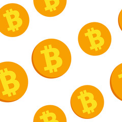 Bitcoin Pattern Vector Illustration