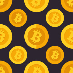 Bitcoin Pattern Vector Illustration