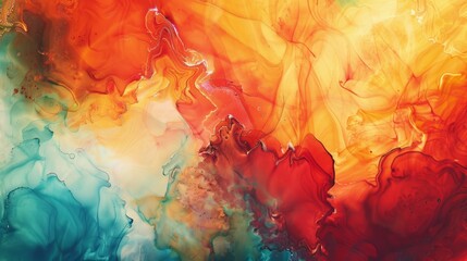 Abstract canvas background with vibrant alcohol ink wash texture, perfect for artistic designs