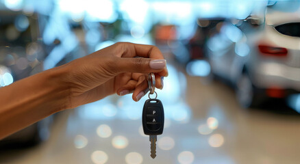 Woman Holding Car Key