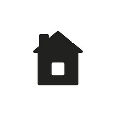 House silhouette icon, vector cut silhouette for social media.
