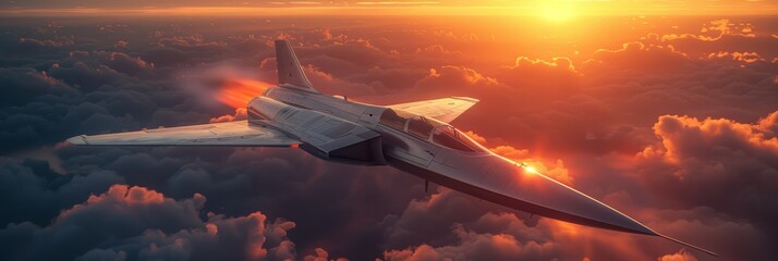 Advanced aerial fighter in action, exemplifying the next era of air superiority. - obrazy, fototapety, plakaty