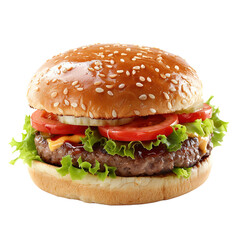 Burger on white background,png