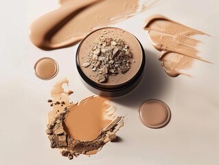 Light and Medium Liquid and Powder Foundation Set and Swatch