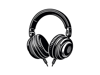 Sound Waves: Headphone Vector Illustration for Music Designs and Audio-themed Creations