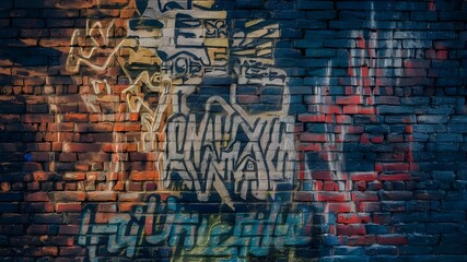 Urban Art: Graffiti Brick Wall