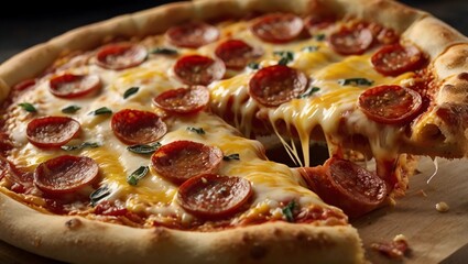 pizza with salami