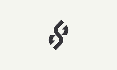 initial letter S monogram simple logo design vector illustration