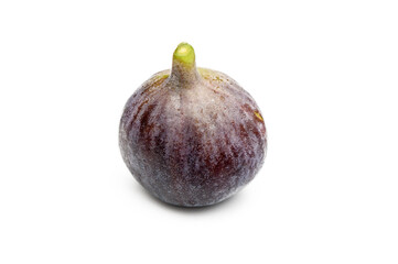 Isolated fig. One fresh fig fruit isolated on white background