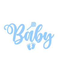 Baby typography design on plain white transparent isolated background for card, shirt, hoodie, sweatshirt, apparel, tag, mug, icon, poster or badge