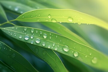 Background of green eucalyptus leaves, eucalyptus plant texture