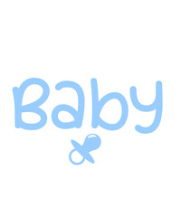 Baby typography design on plain white transparent isolated background for card, shirt, hoodie, sweatshirt, apparel, tag, mug, icon, poster or badge