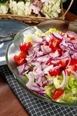 Fresh vegetable salad.