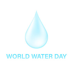 Save Water or Water Conservation Concept. World Water Day and Environment day. Vector Illustration.
