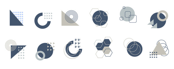 Geometric shapes set,memphis design,bauhaus art elements,for web,poster,brochure,bilboard