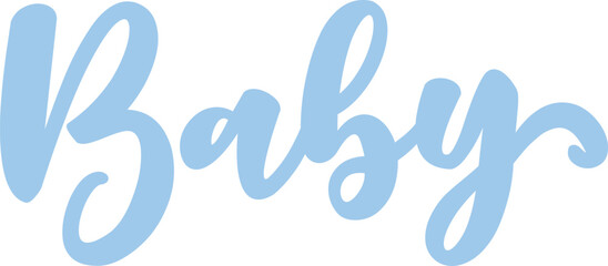 Baby typography design on plain white transparent isolated background for card, shirt, hoodie, sweatshirt, apparel, tag, mug, icon, poster or badge
