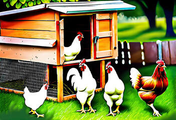 Free-Roaming Hens: Backyard Chicken Coop Bliss