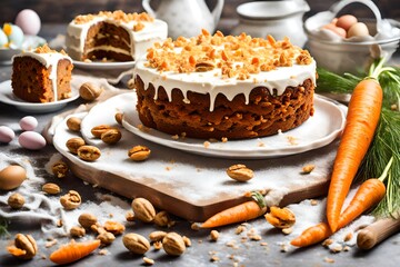 christmas cake with nuts and spices