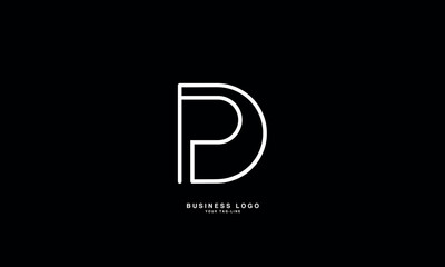 DP, PD, D, P, Abstract Letters Logo monogram