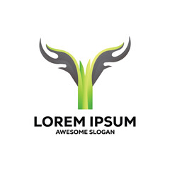 Obraz premium Y letter logo colorful gradient abstract vector illustration