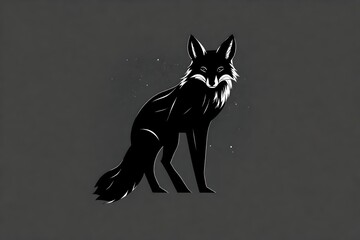 black and white wolf