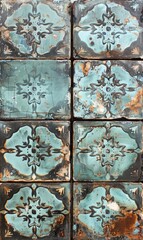 vintage patterned ceramic tile background.