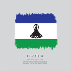Flag of Lesotho vector illustration