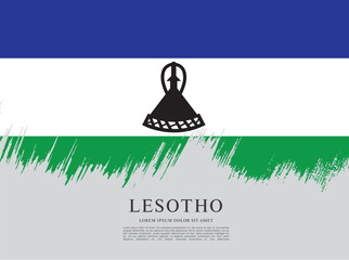 Flag of Lesotho vector illustration - Powered by Adobe