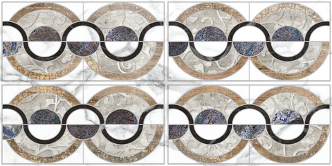 seamless pattern background with white marble floor