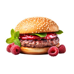 hamburger on a white background