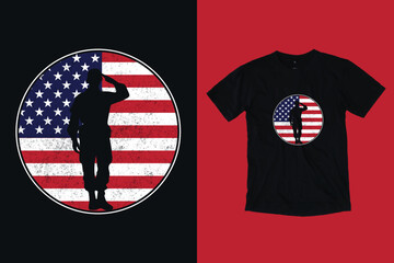 USA Veteran Military , American T-Shirt Design