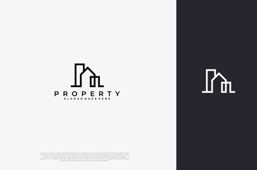 Real Estate icon, Builder, Construction, Architecture and Building Logos. Vector design template