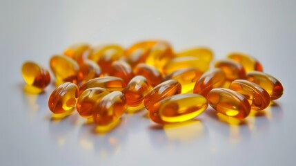 Omega 3 capsules.