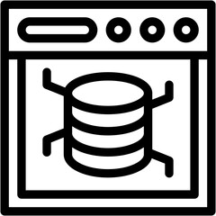 Database, SEO And Web, Usage, Data Storage, Pie Chart, Network Icon