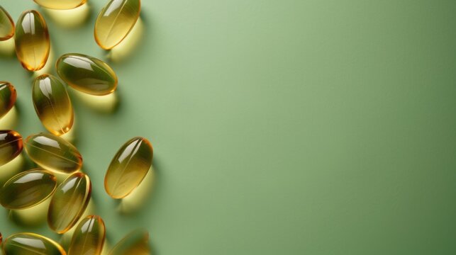 Omega 3 capsules.